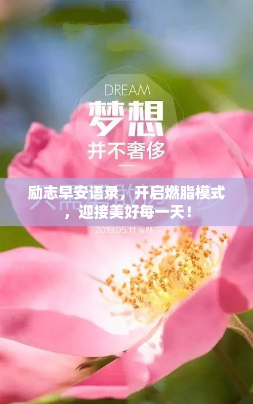励志早安语录，开启燃脂模式，迎接美好每一天！